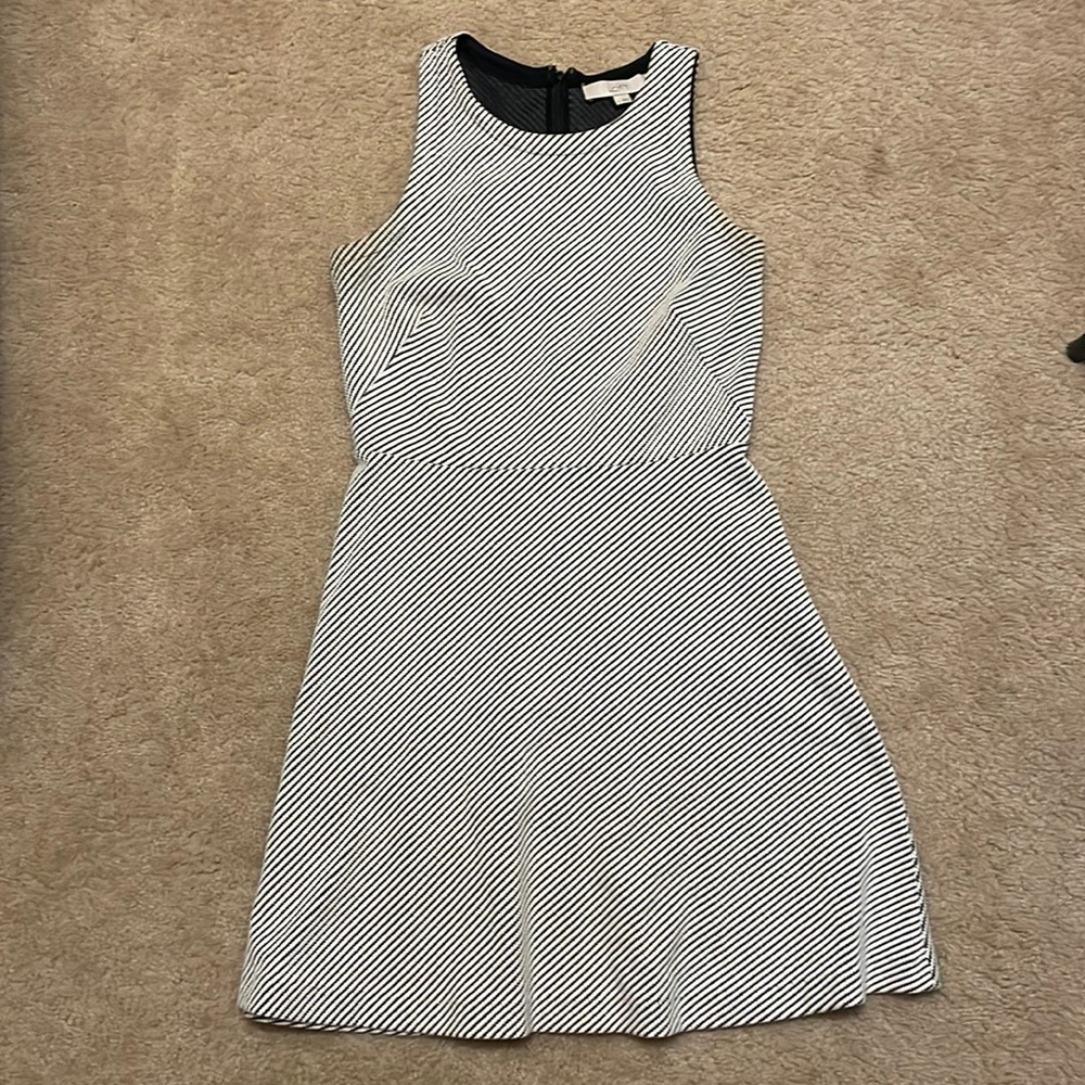 LOFT Sleeveless Black & White Dress, Size 4